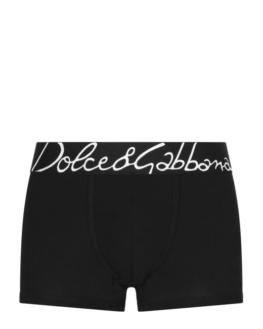Dolce & Gabbana logo-waistband jersey-texture boxers