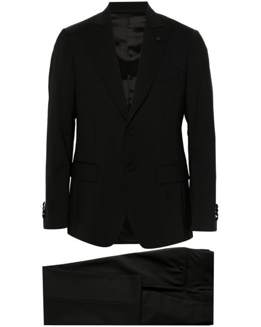 Lardini single-breasted wool-blend suit