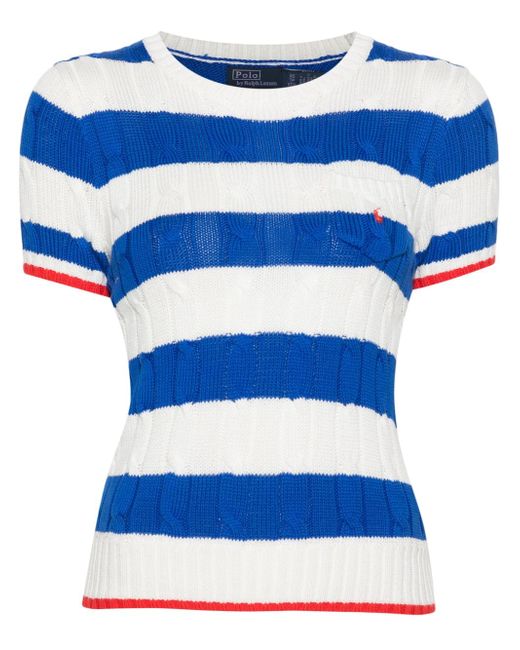 Polo Ralph Lauren striped cable-knit top