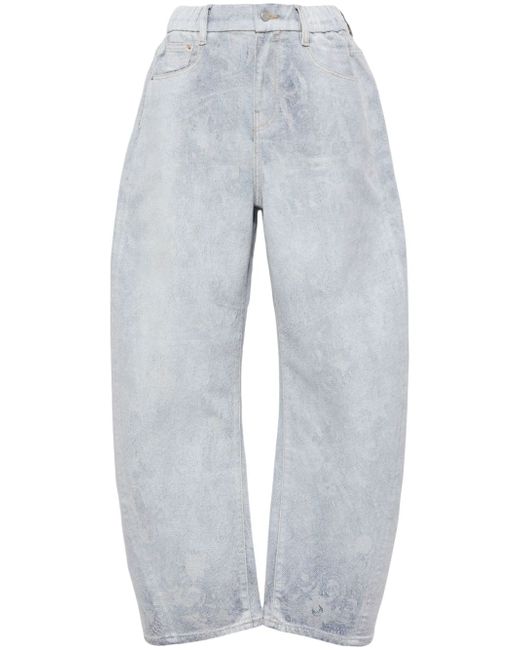 Jnby graphic-print tapered jeans