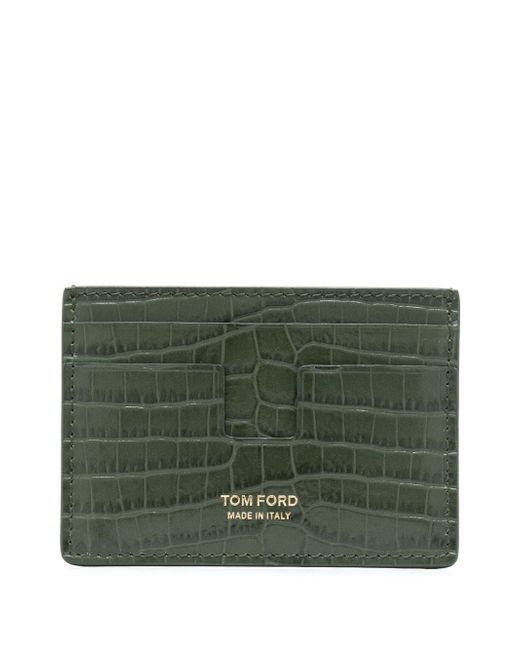 Tom Ford crocodile-embossed card holder