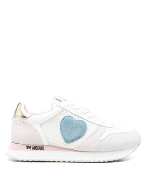 Moschino logo-patch panelled sneakers