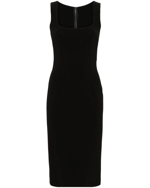 Dolce & Gabbana square-neck sleeveless midi dress