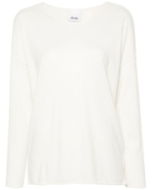 Allude long-sleeved knitted jumper