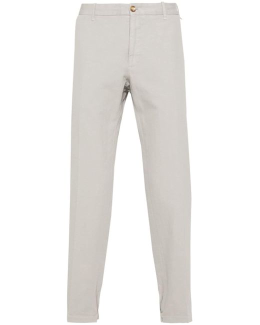 Incotex pressed-crease tapered trousers