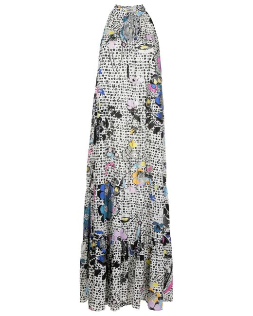 Amir Slama graphic-print sleeveless long dress