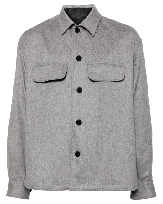 Kiton felted cashmere-blend shirt