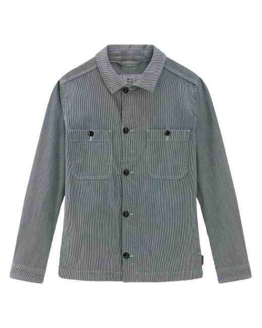 Woolrich stripe-print cotton overshirt