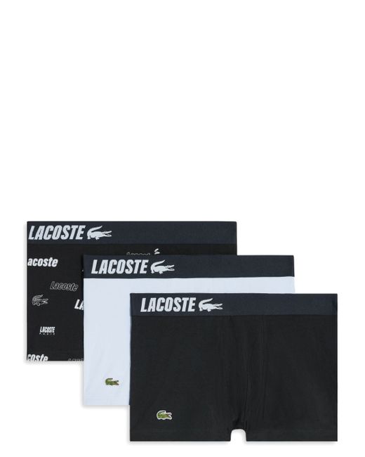Lacoste logo-waistband boxers pack of three
