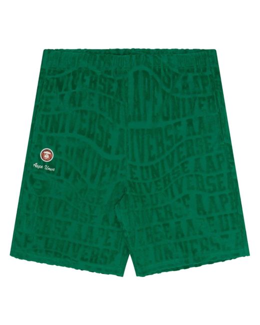 Aape By *A Bathing Ape® logo-embossed towelling-finish shorts