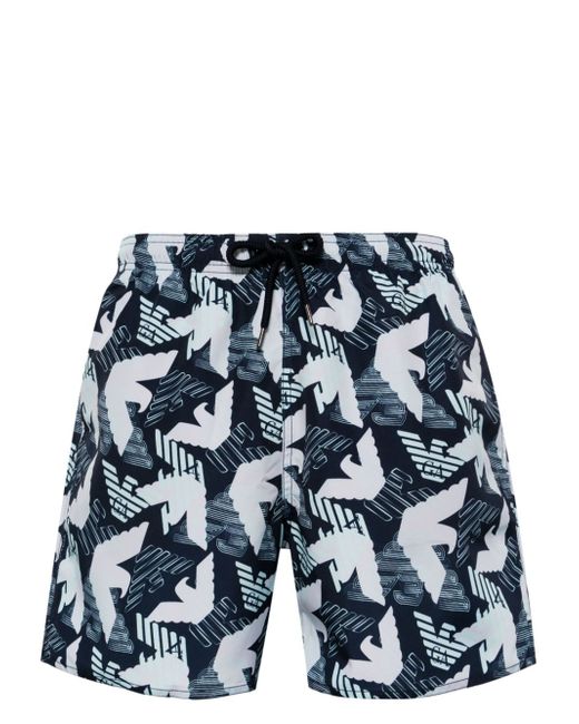 Emporio Armani logo-print swim shorts