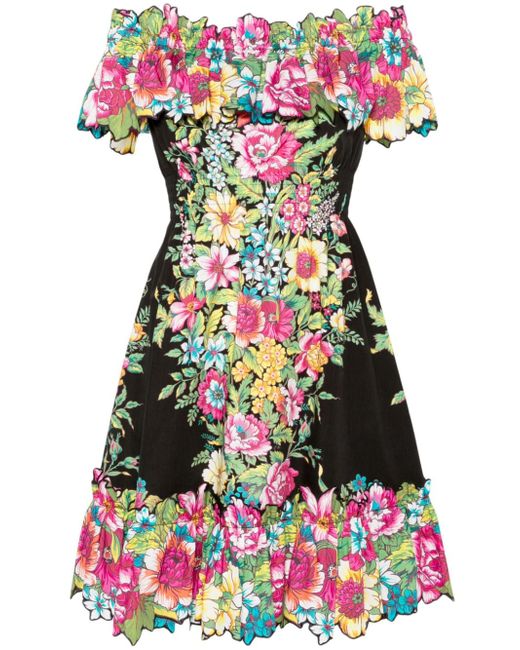 Etro floral-print off-shoulder dress