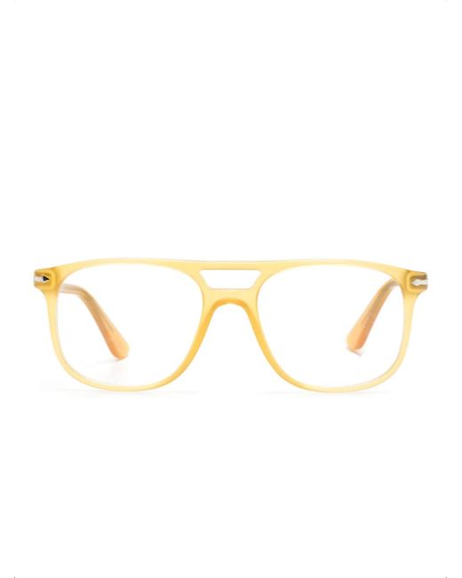 Persol pilot-frame translucent glasses