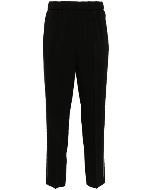 Peserico bead-detailed tapered trousers