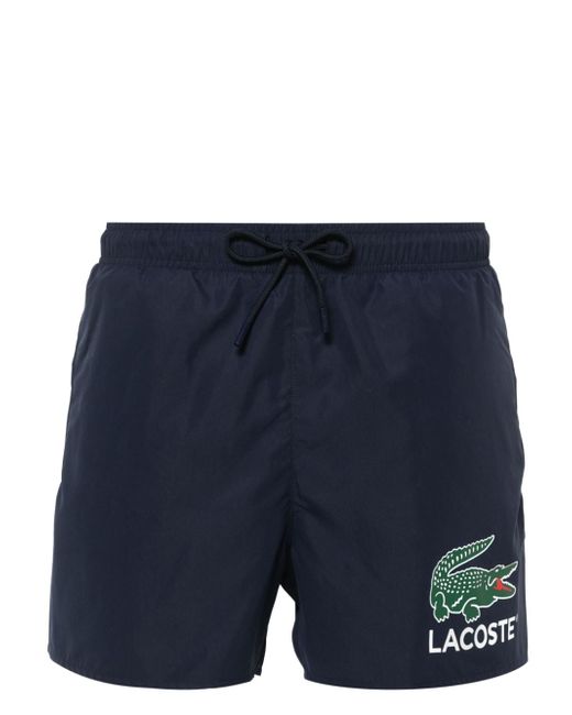Lacoste logo-print swim shorts