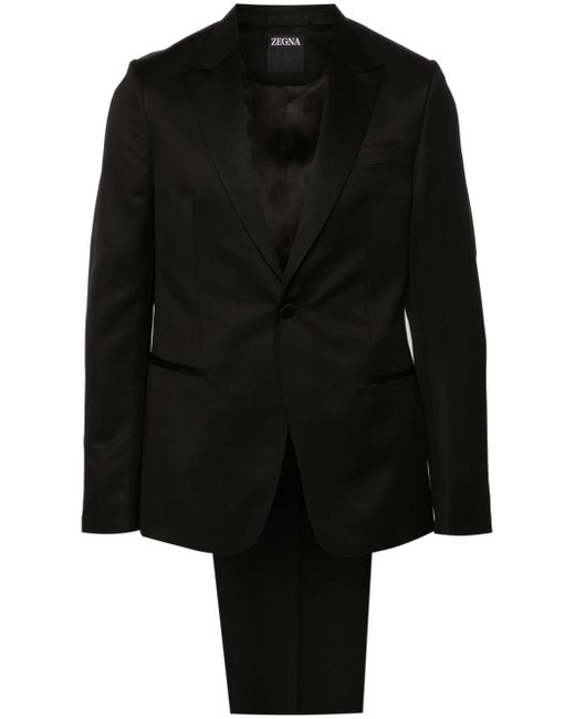 Z Zegna peak-lapels single-breasted suit