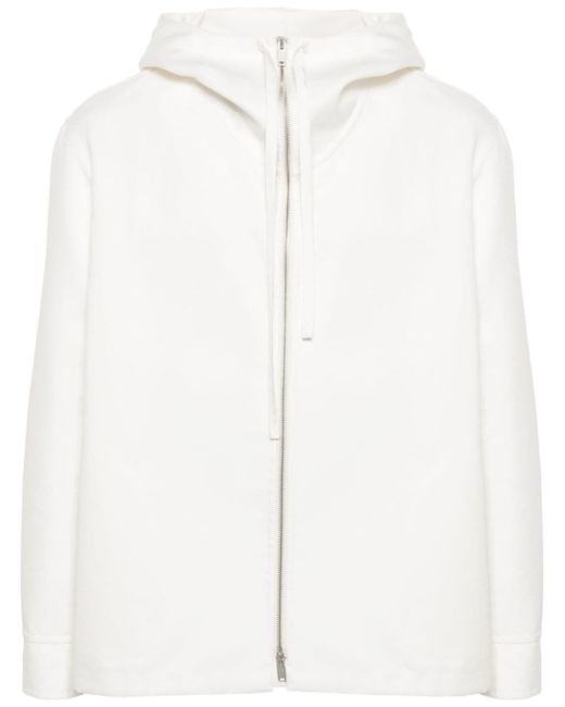 Jil Sander hooded cotton-blend jacket