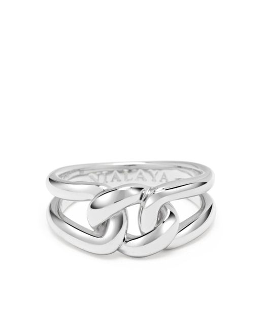 Nialaya Jewelry logo-engraved knotted ring