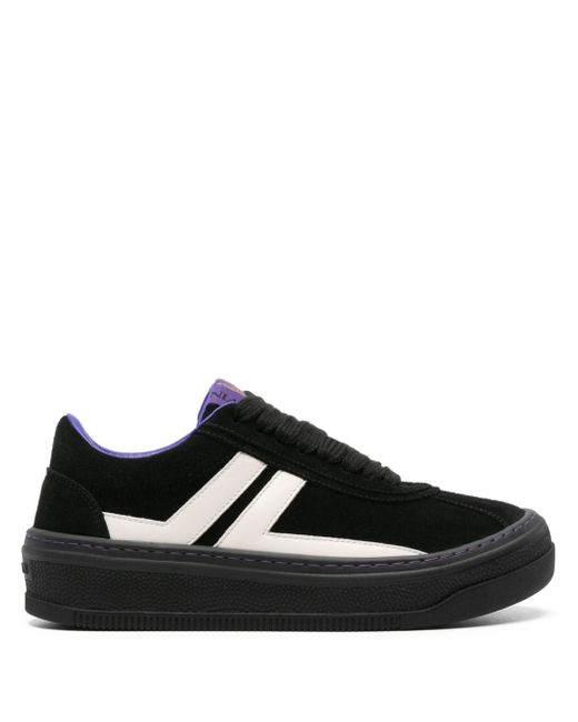 Lanvin panelled suede sneakers
