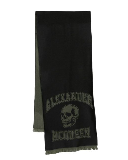 Alexander McQueen logo-jacquard scarf