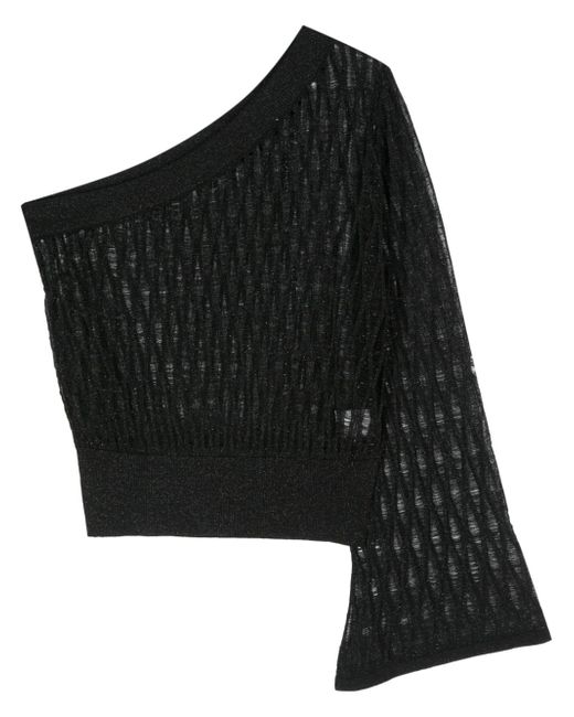 Federica Tosi metallic-threading knitted top