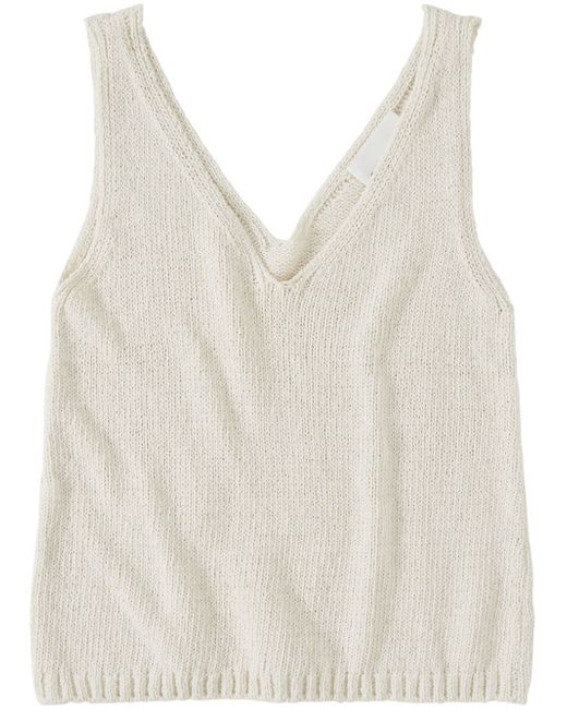 Closed V-neck knitted top