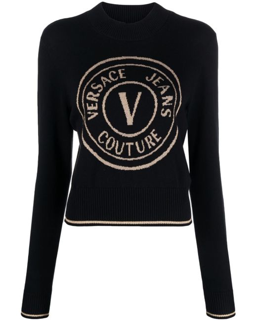 Versace Jeans Couture logo-intarsia jumper