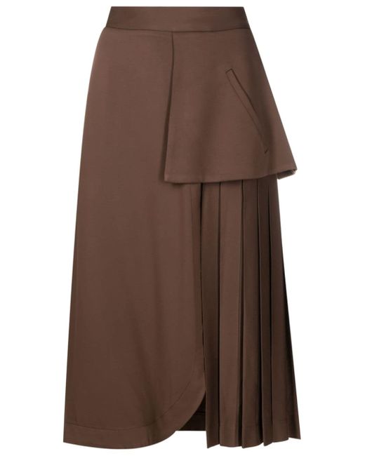 Misci Fusca panelled A-line skirt