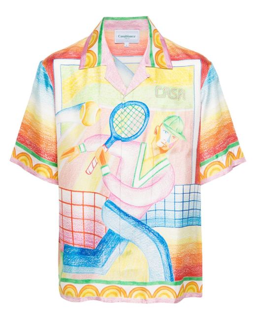Casablanca Crayon Tennis Player shirt