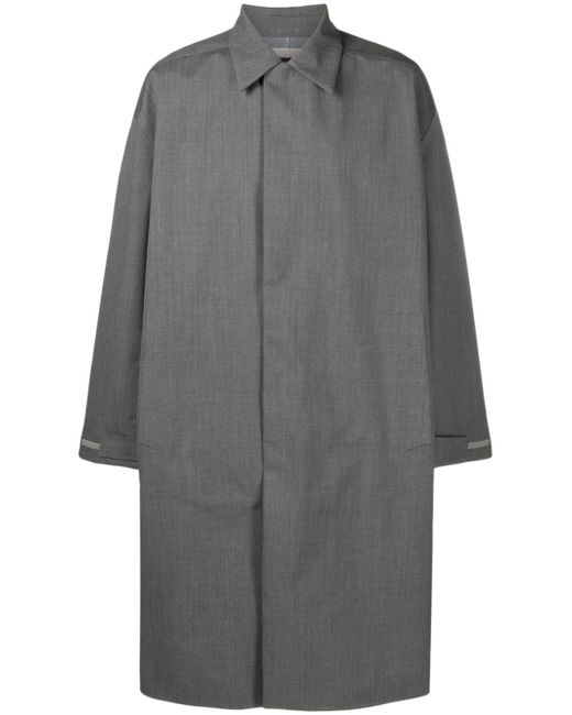 Descente Allterrain pointed-collar coated maxi coat