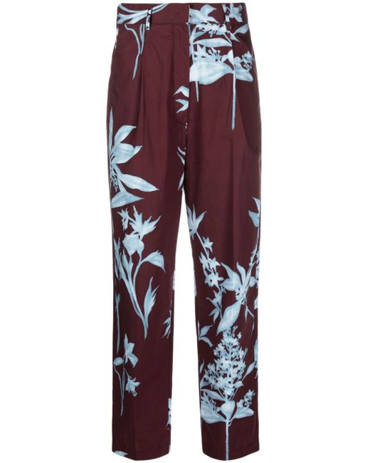 Forte-Forte floral-pattern straight-leg trousers