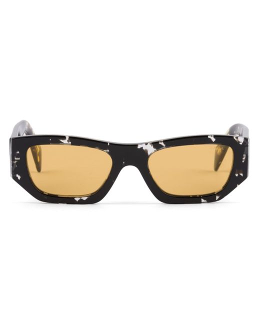 Prada logo-plaque rectangle-frame sunglasses
