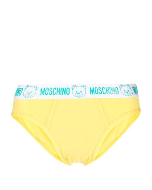 Moschino logo-appliqué stretch-cotton briefs