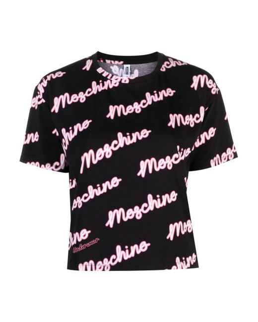 Moschino logo-print stretch-cotton T-shirt