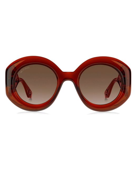 Etro Paisley round-frame sunglasses