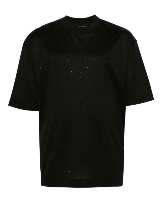 Emporio Armani rhinestone-embellished jersey T-shirt