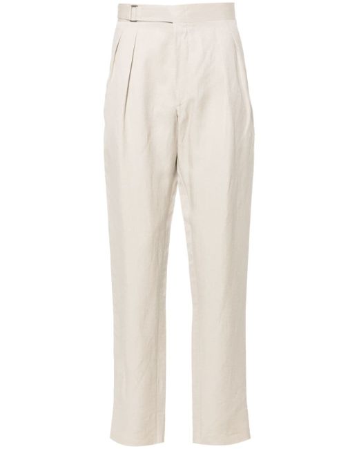 Canali Adjuster mid-rise tapered trousers
