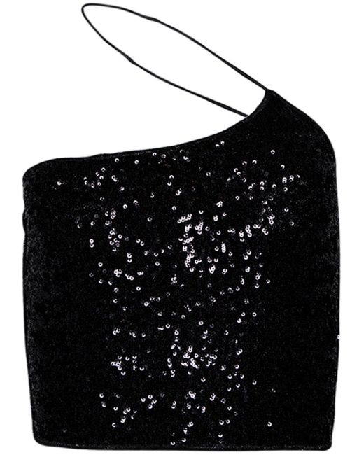 Oséree sequin-embellished crop top