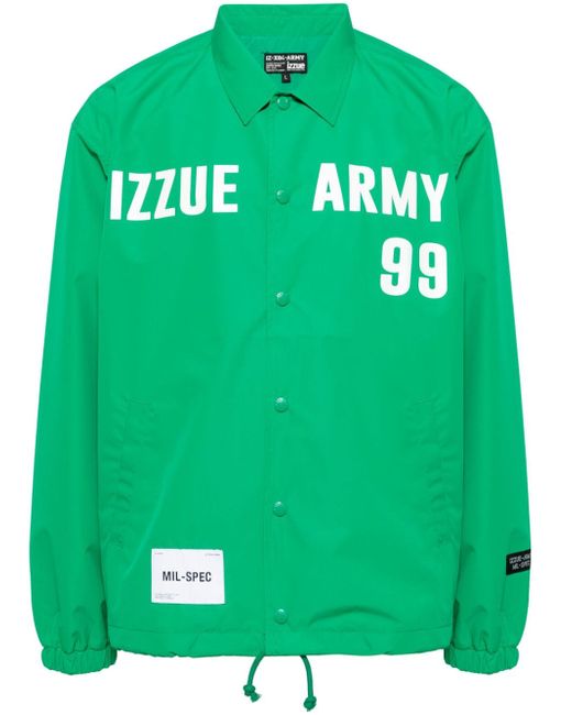 Izzue logo-print coach jacket