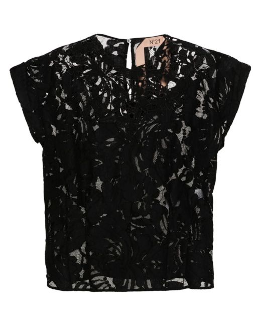 N.21 corded-lace T-shirt