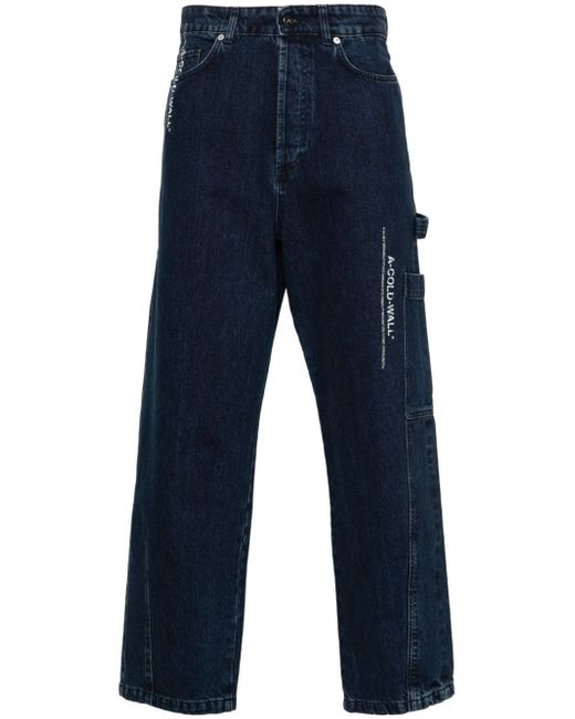 A-Cold-Wall logo-printed wide-leg jeans