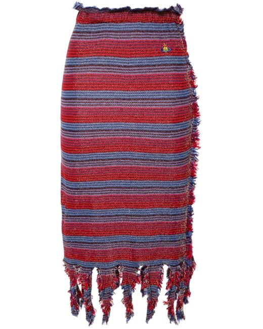 Vivienne Westwood Broken Stitch striped knitted skirt