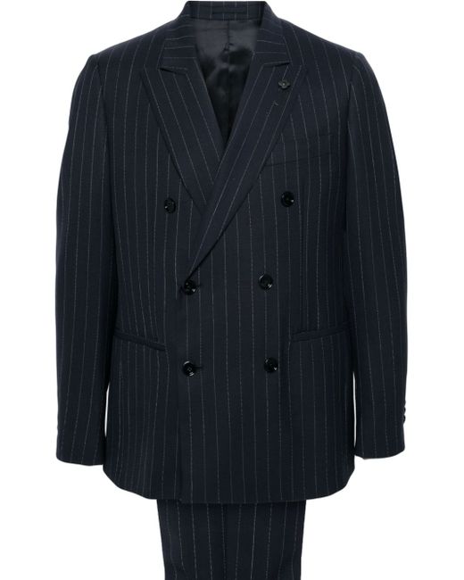 Lardini pinstriped double-breasted suit