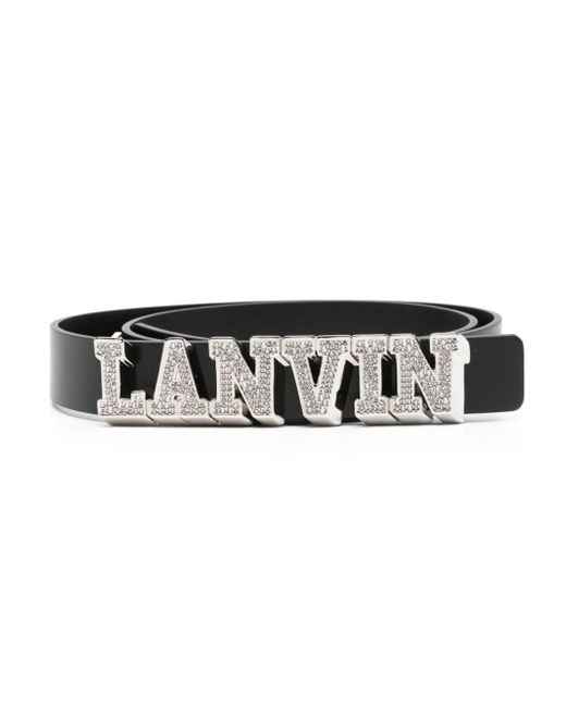 Lanvin x Future logo-lettering leather belt