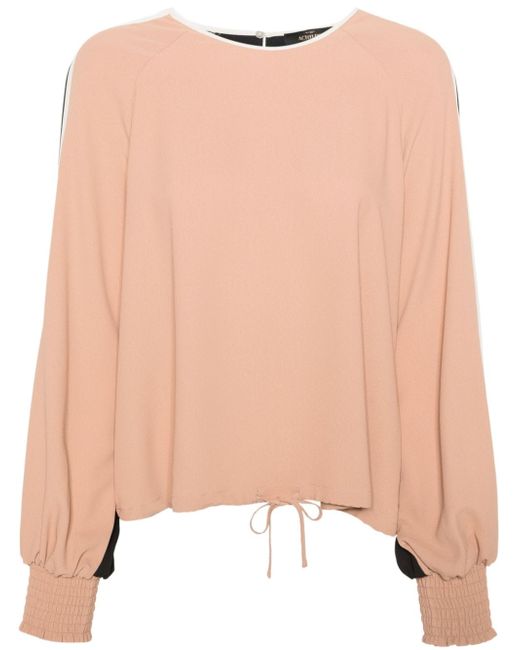 Twin-Set colour-block crepe blouse