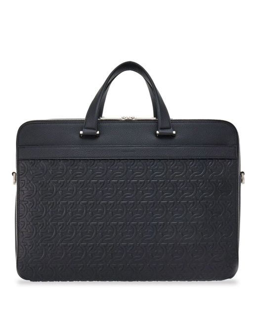 Ferragamo Gancini leather briefcase