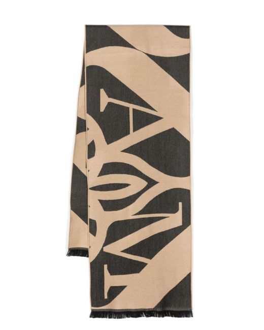 Alexander McQueen logo-jacquard scarf