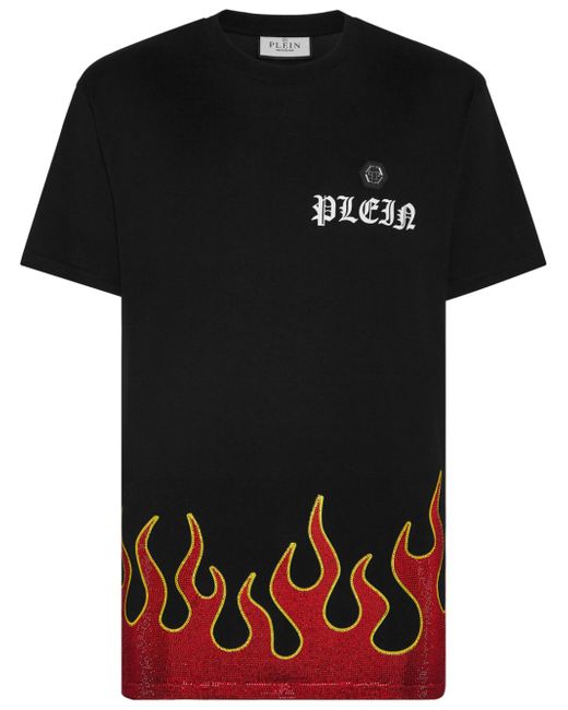 Philipp Plein Flame-print T-shirt