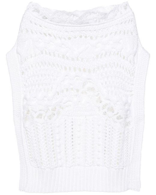 Ermanno Scervino crochet knitted top