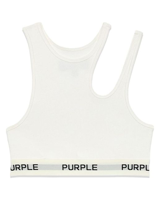 Purple Brand cut-out cropped top